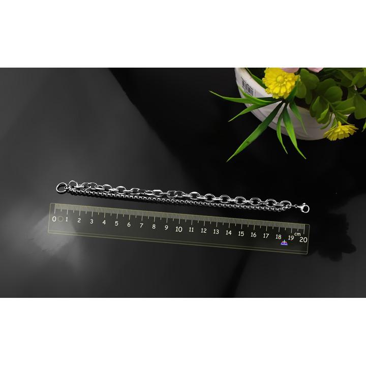 Lắc tay inox 2 tầng sáng, đẹp không đen - chọn size theo yêu cầu