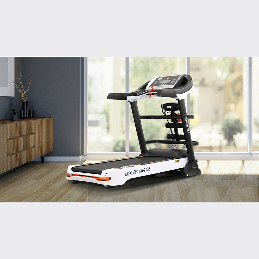 Máy chạy bộ tại nhà Kingsport Luxury KS-2036 có chức nâng dốc tự động, kèm theo đai massage và thanh gập bụng