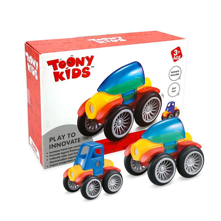 Đồ Chơi Xe Lôi TOONYKIDS - Đồ Chơi Xe Lắp Ráp Cho Bé - SUPER MAGNETIC CAR TN009