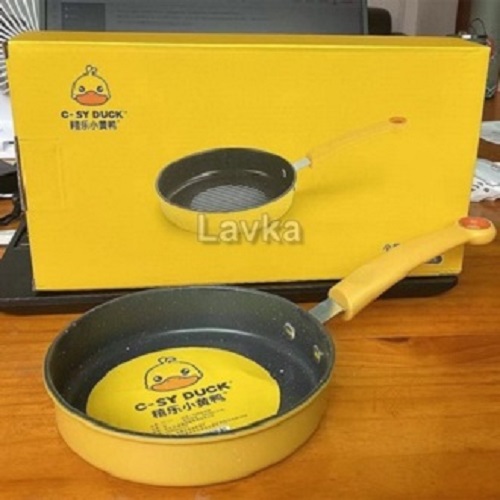 CHẢO NẤU ĂN ĐA NĂNG CHO GIA ĐÌNH - CHẢO VỊT VÀNG MINI SIZE 20CM TAY CẦM CHỐNG NÓNG, THIẾT KẾ NHỎ GỌN GIÚP BẠN DỄ DÀNG CHẾ BIẾN CÁC MÓN ĂN, DỄ VỆ SINH SAU KHI DÙNG