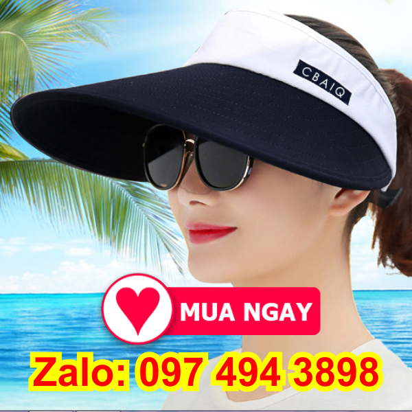 Nón nửa đầu nón rộng vành mũ che nắng vải dày cực mát hàng đẹp màu sắc thời trang thể thao, du lịch đội chống nắng đẹp