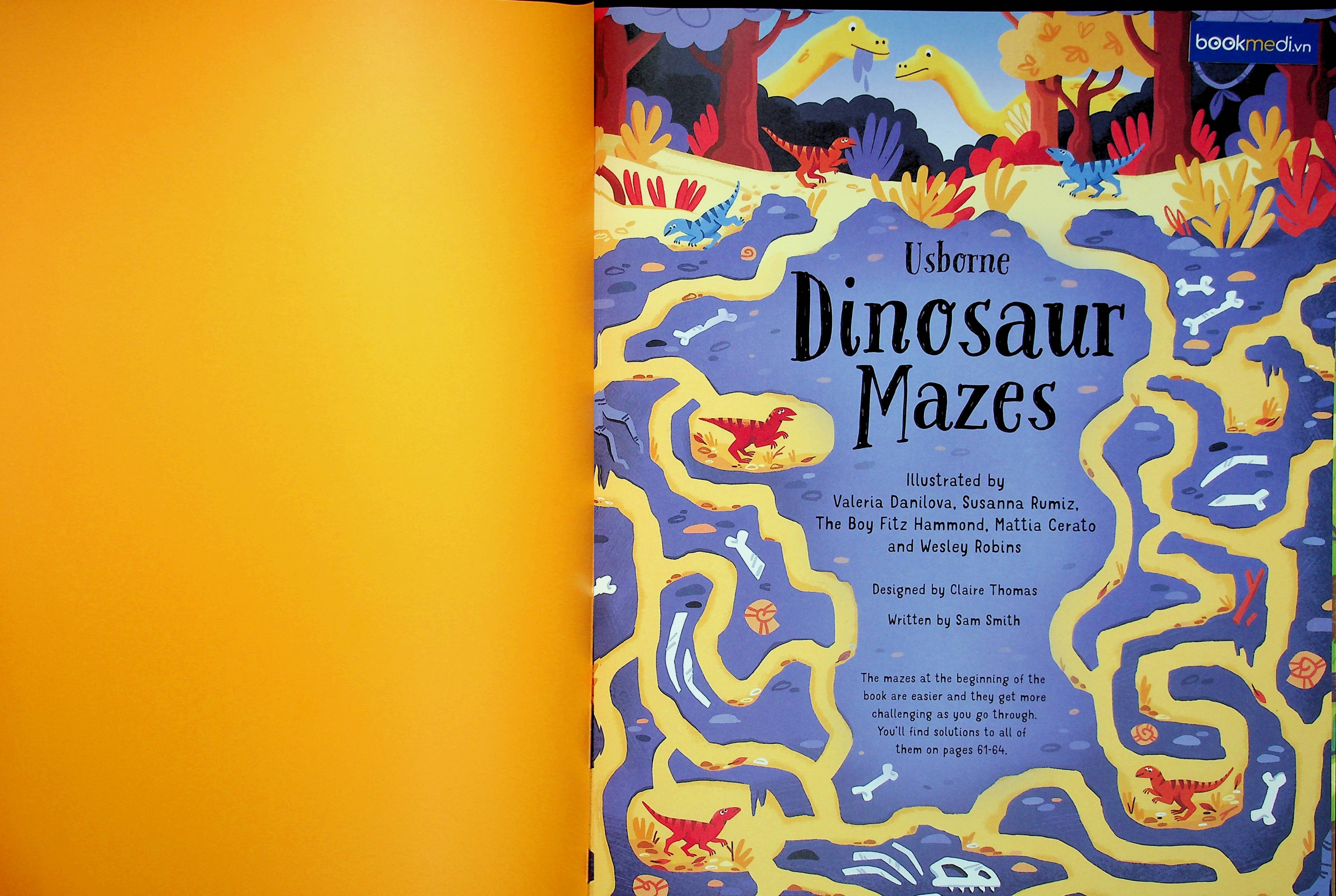 Sách thiếu nhi tiếng anh Dinosaur Mazes