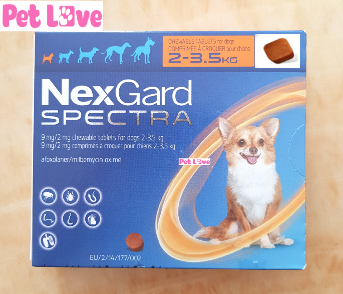 1 viên NexGard Spectra trị giun, ghẻ, viêm da, ve rận