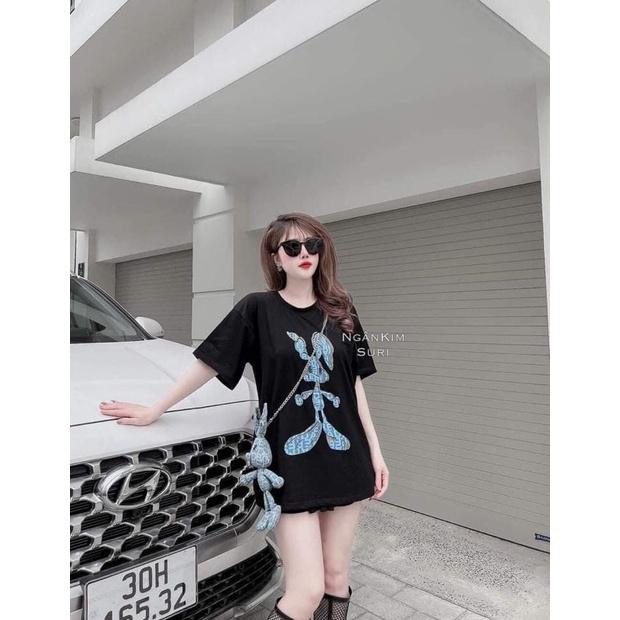 Áo thun tay lỡ nam nữ, áo phông unisex form rộng chất cotton mát mịn thấm hút mồ hôi in hình Hoạt Hình