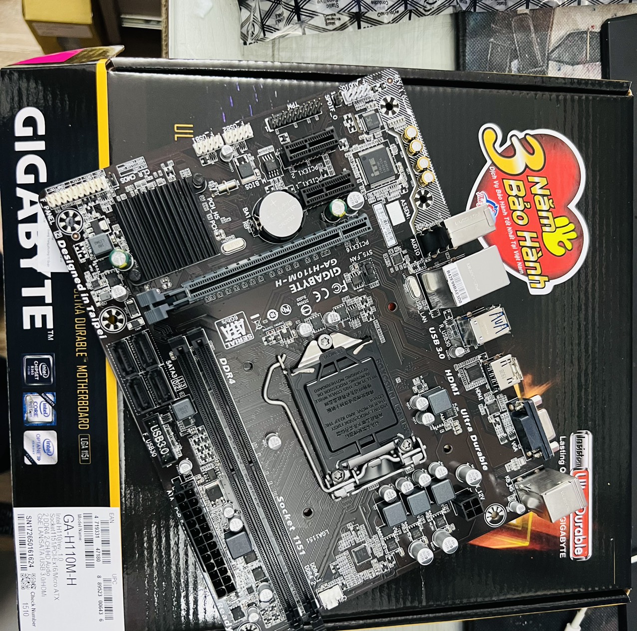 Bo Mạch Chủ (Mainboard) Gigabyte H110M-H/ HDMi/DDR4 (Hàng Chính Hãng)