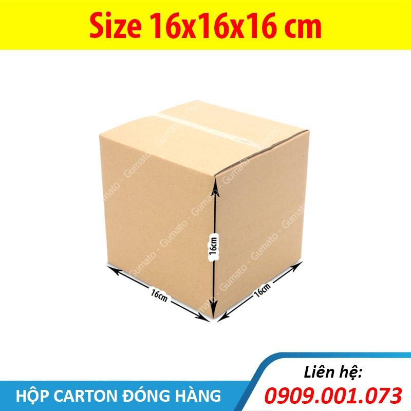 Hộp giấy P34 size 16x16x16 cm, thùng carton gói hàng Everest