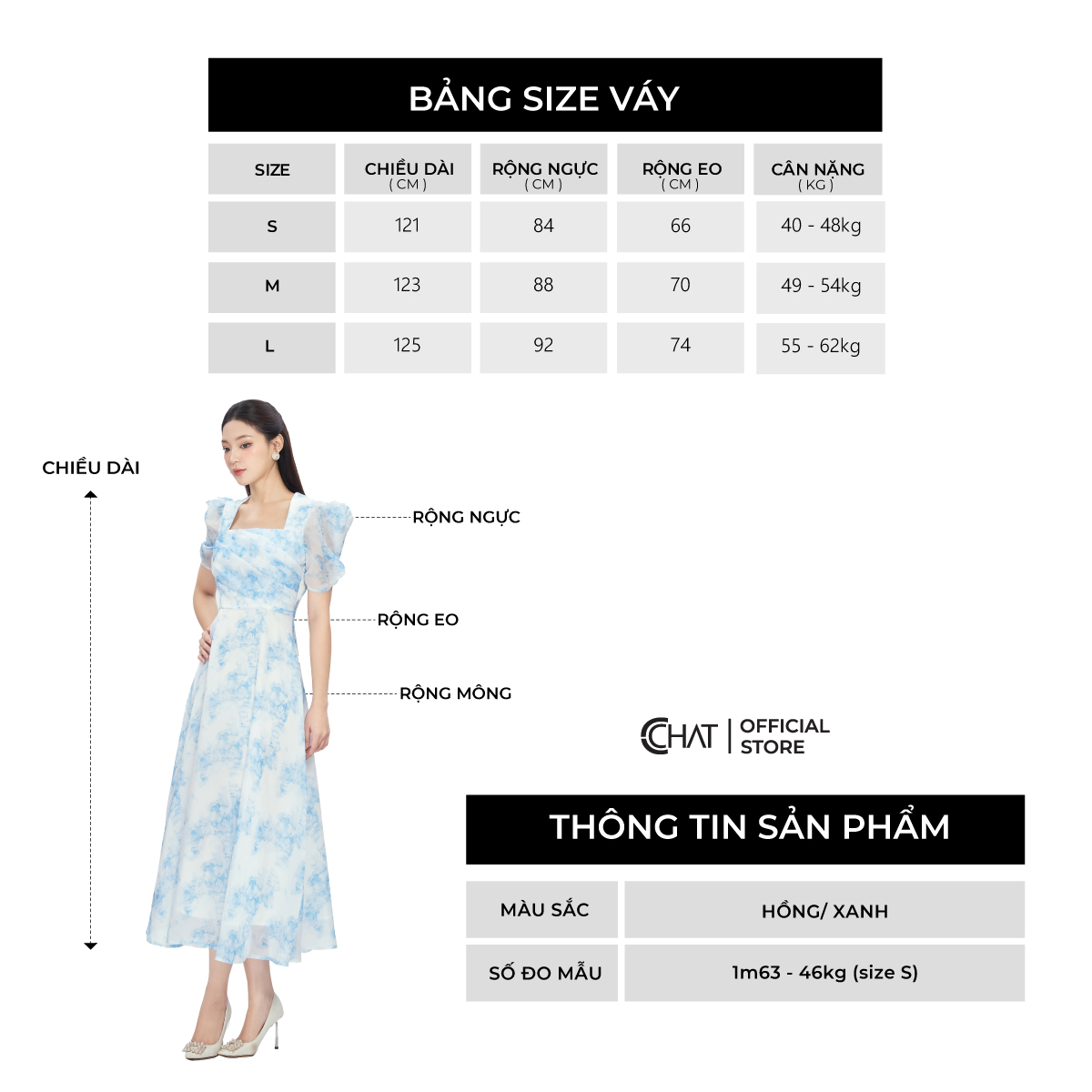 Đầm Nữ  Họa Tiết Dáng Xòe Xếp Ly Ngực Chất Voan Cao Cấp Thanh Lịch 13VNV5009XT