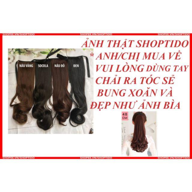 Tóc giả nữ cột ️️  ️️ tóc cột xoăn đuôi 55cm