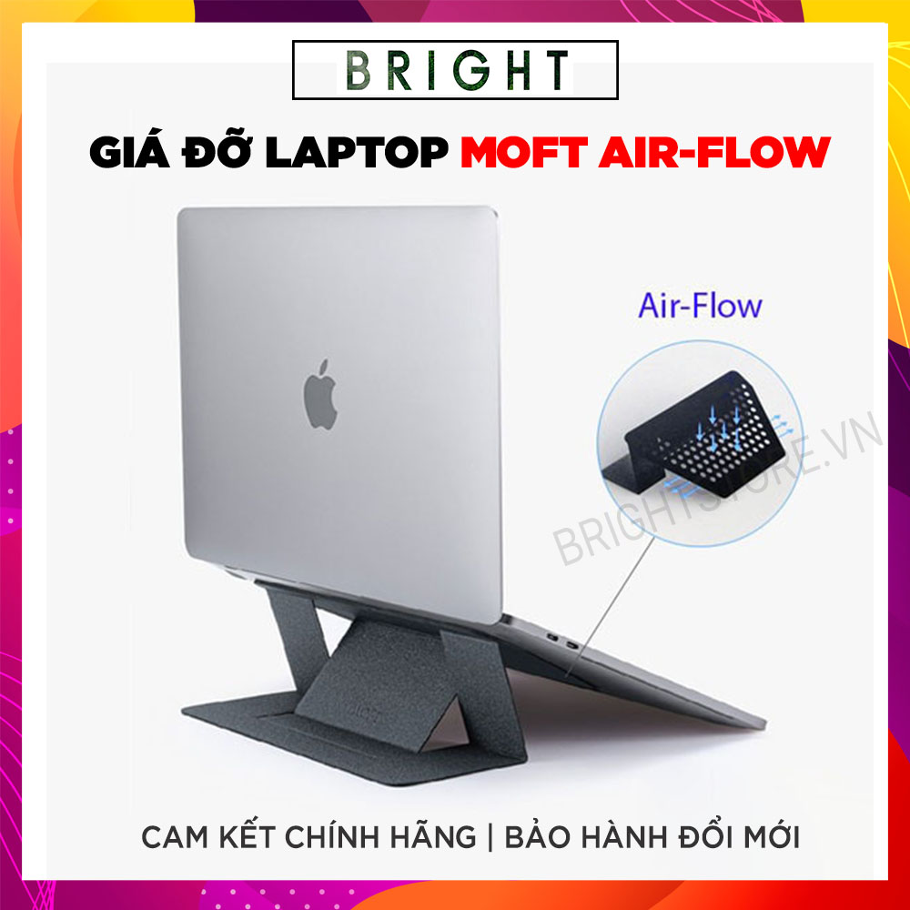 Giá Đỡ Laptop Di Động Siêu Mỏng MOFT AIR-FLOW ( Phiên Bản Hỗ Trợ Thoát Khí) - Hàng Chính Hãng