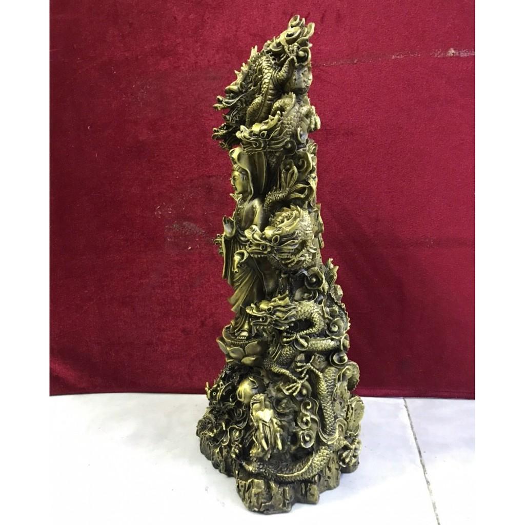 Tượng phật bà cửu long bằng đồng MS225