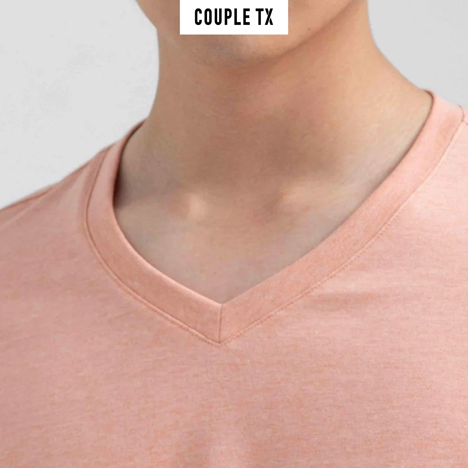 COUPLE TX - Áo Thun Nam Cổ Tim Slim Fit Basic MTS 1230