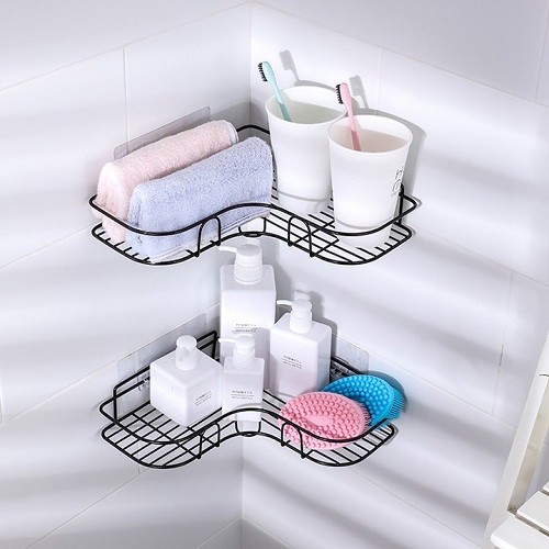 Kệ góc vuông nhà tắp bằng sắt