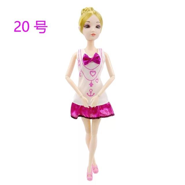 Đầm búp bê 30 cm - trắng