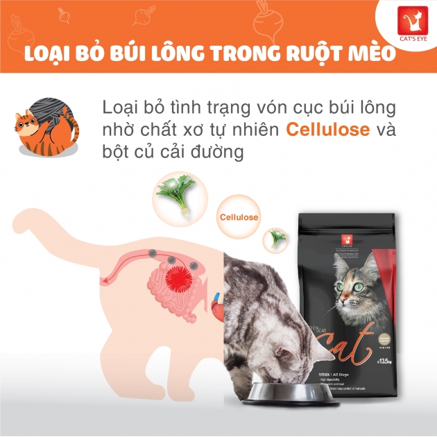 [1KG] - Thức ăn hạt cho mèo mọi lứa tuổi Tuổi Cat's eye nhập khẩu Hàn Quốc ( túi zip )