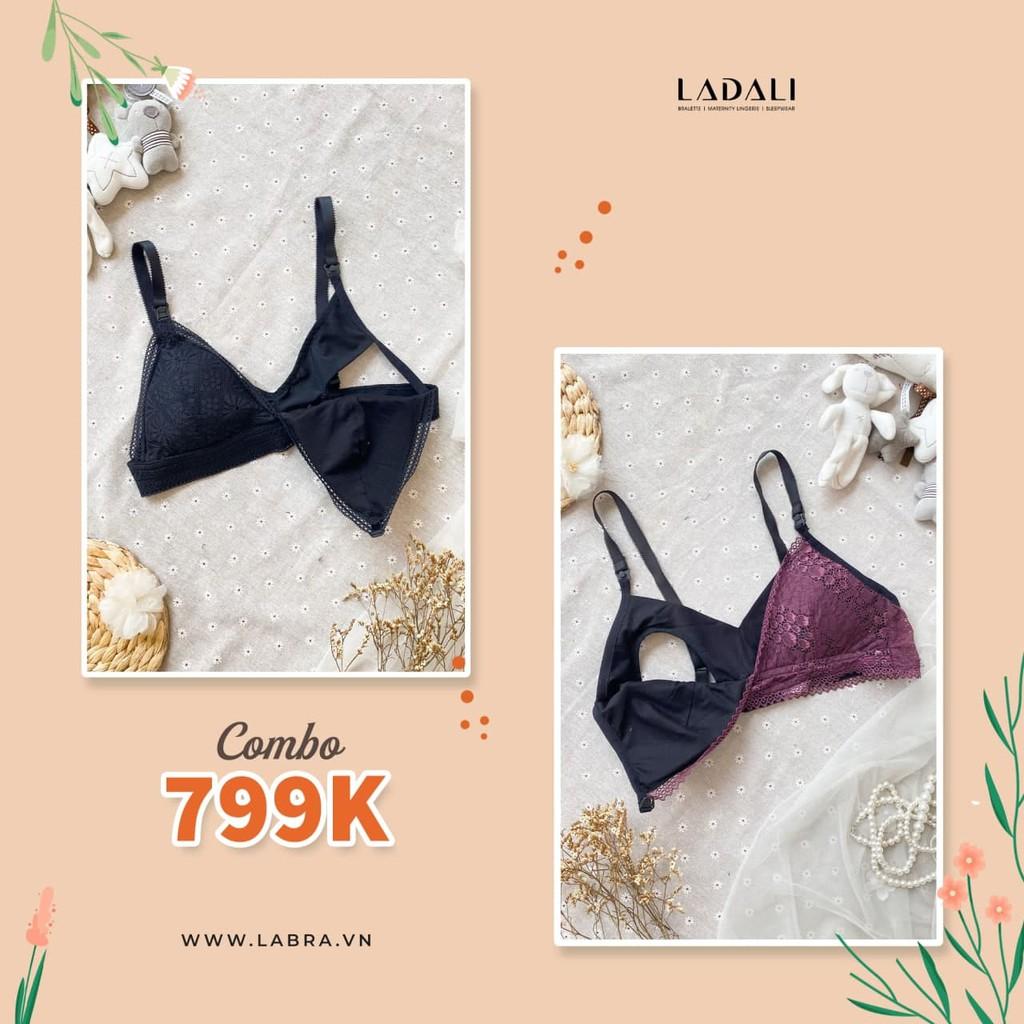 Combo 02 áo ngực cho bé bú chống chảy xệ, đồ lót không gọng Ladali