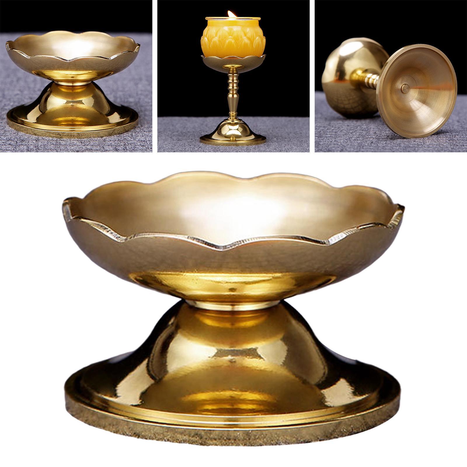 Brass Ghee Lamp Holder Tibetan Tealight Holder Buddhist Altar Supplies