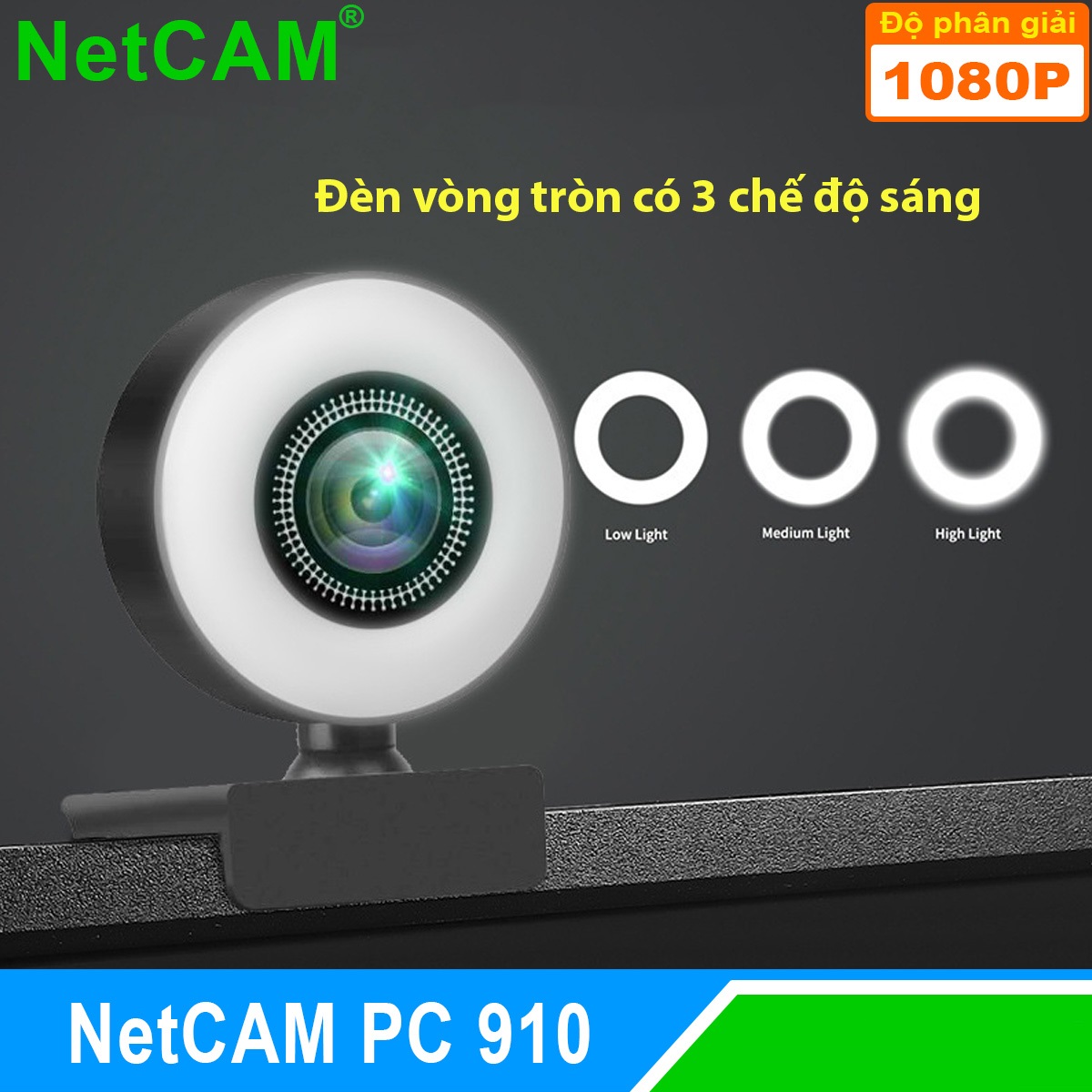 Webcam NetCAM PC 910 độ phân giải 1080P - Hàng Chính Hãng