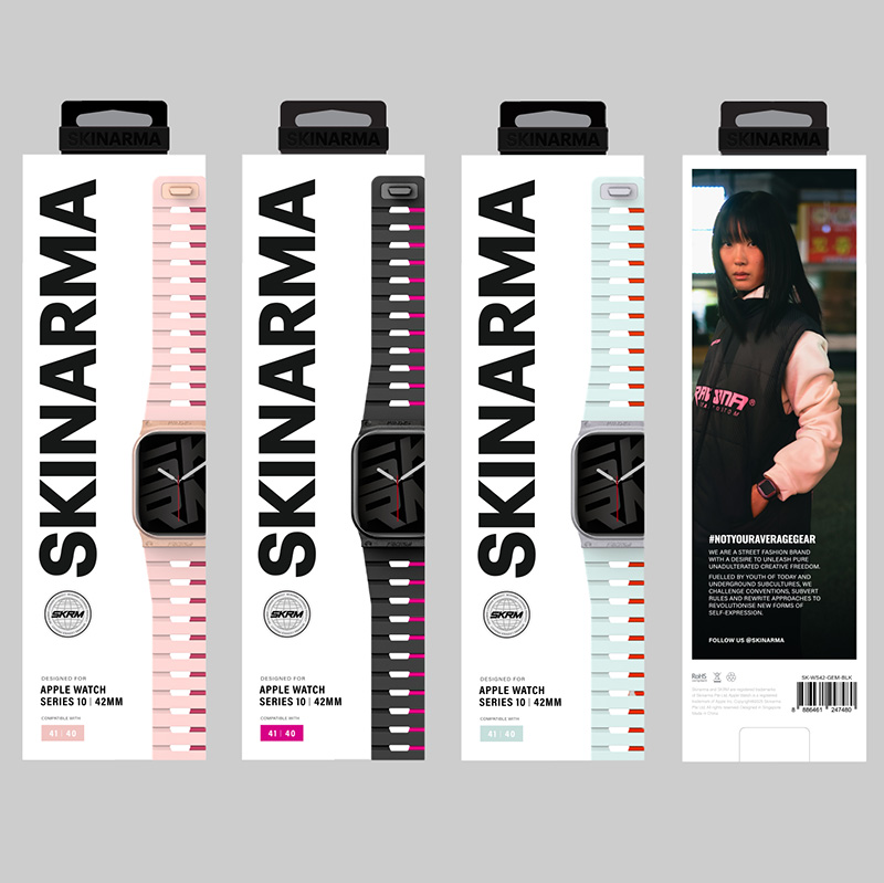 Dây Đồng Hồ Cho Apple Watch SKINARMA GEMINI Size 42/41/40mm Phối 2 Tông Màu Nổi Bật Khóa Nam Châm Liền Mạch Hàng Chính Hãng