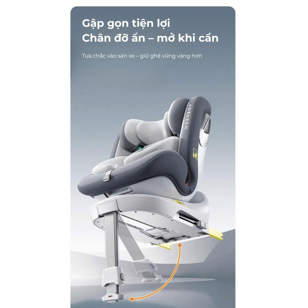 (Hàng Chính Hãng) Ghế Ngồi Ô Tô Cho Bé Có Khóa Chốt An Toàn i-Size/ADAC/ISOFIX Dành Cho Từ Sơ Sinh Đến 12 Tuổi Baybetss