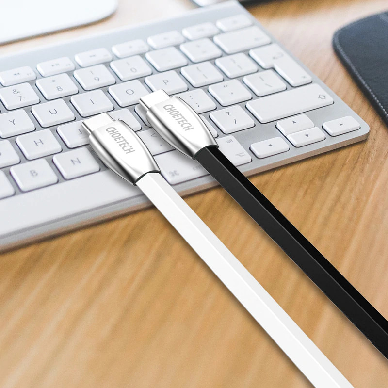 Dây cáp sạc Type-C hỗ trợ sạc nhanh dài 120cm hiệu CHOETECH AC012 cho điện thoại / Macbook - Hàng chính hãng