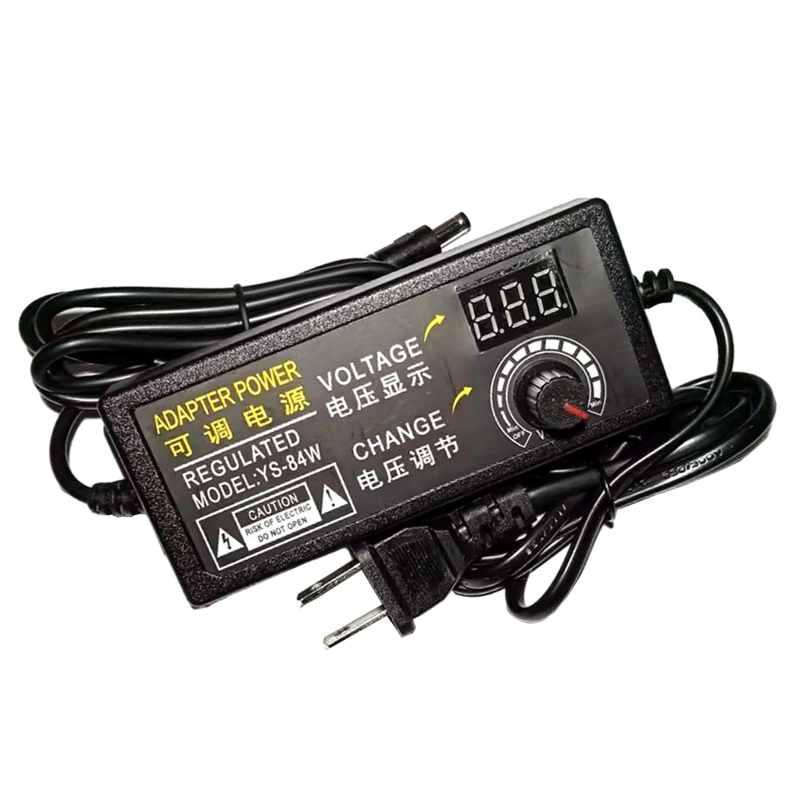 Power Supply Adapter Voltage Power Adapter Adjustable Overvoltage 3V~24V for DC Desk Lamps Circuit Power Supply Testing Motors DC Fans