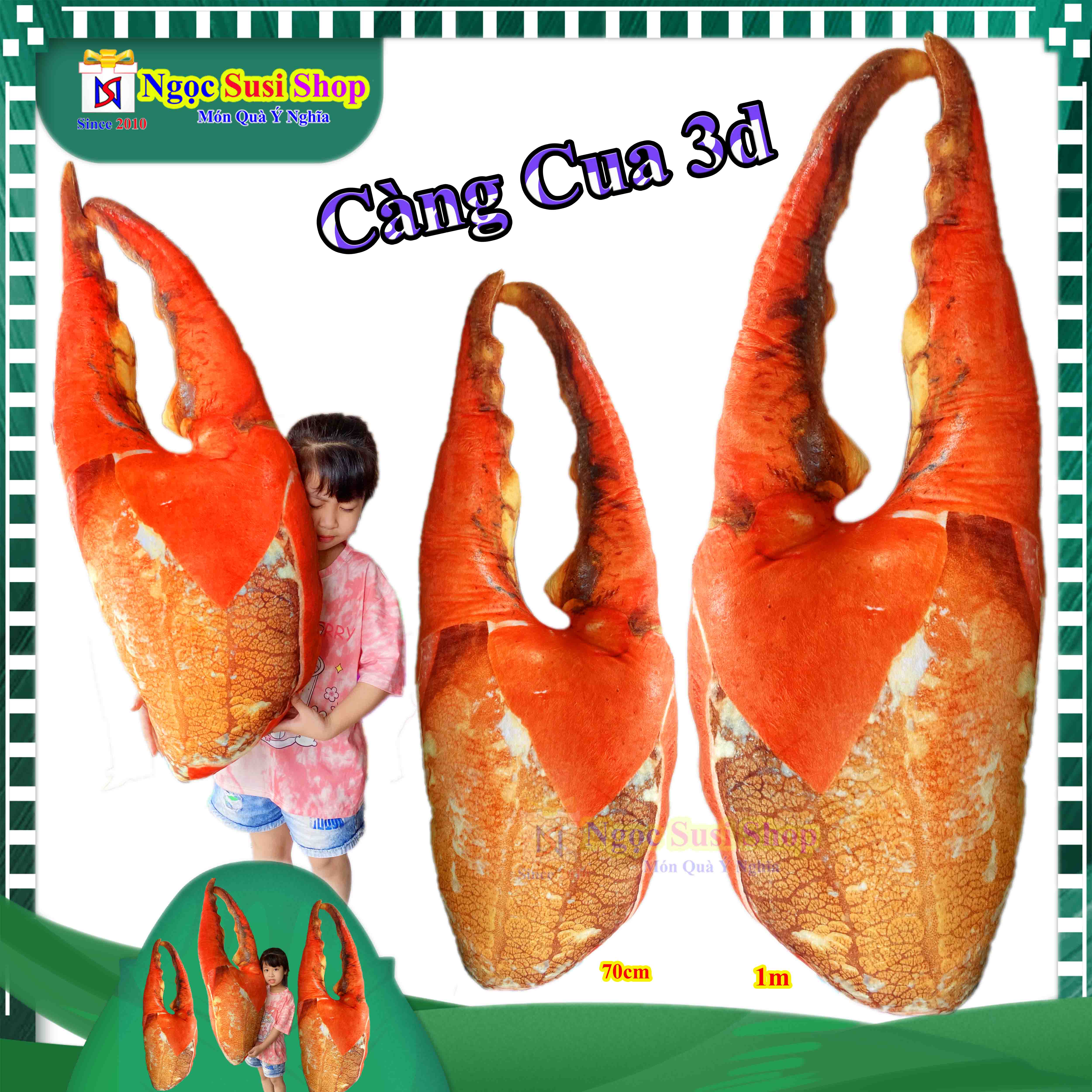 GỐI ÔM HÌNH CÀNG CUA 3D SIÊU ĐẸP KHỔNG LỒ RẤT MỊN - GẤU BÔNG CÀNG CUA