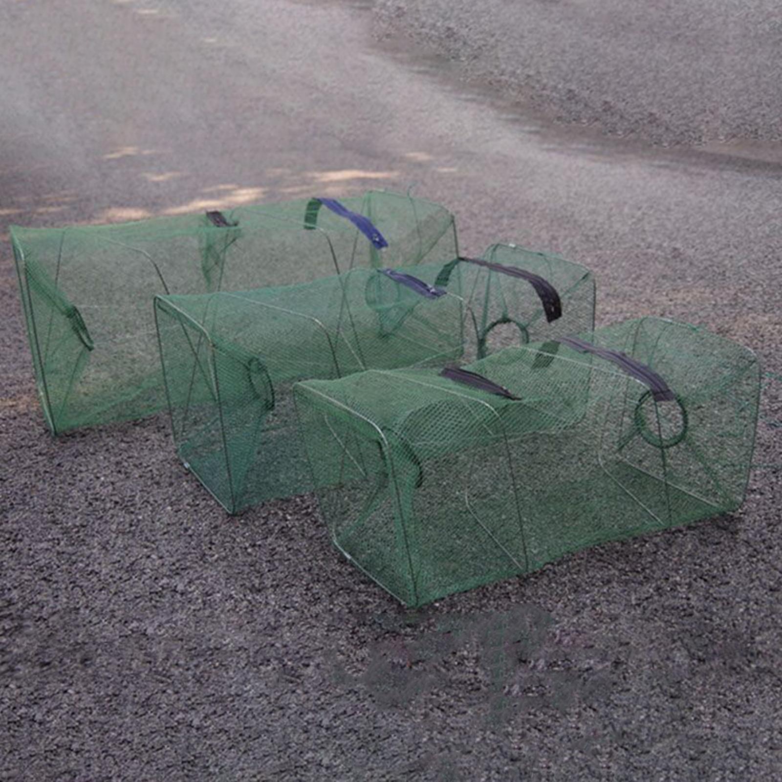 Fishing Net Lobster Net Automatic Folding Portable Easy to Use Upgrade Sturdy for Traveling Outdoor Fish Catching Kids
