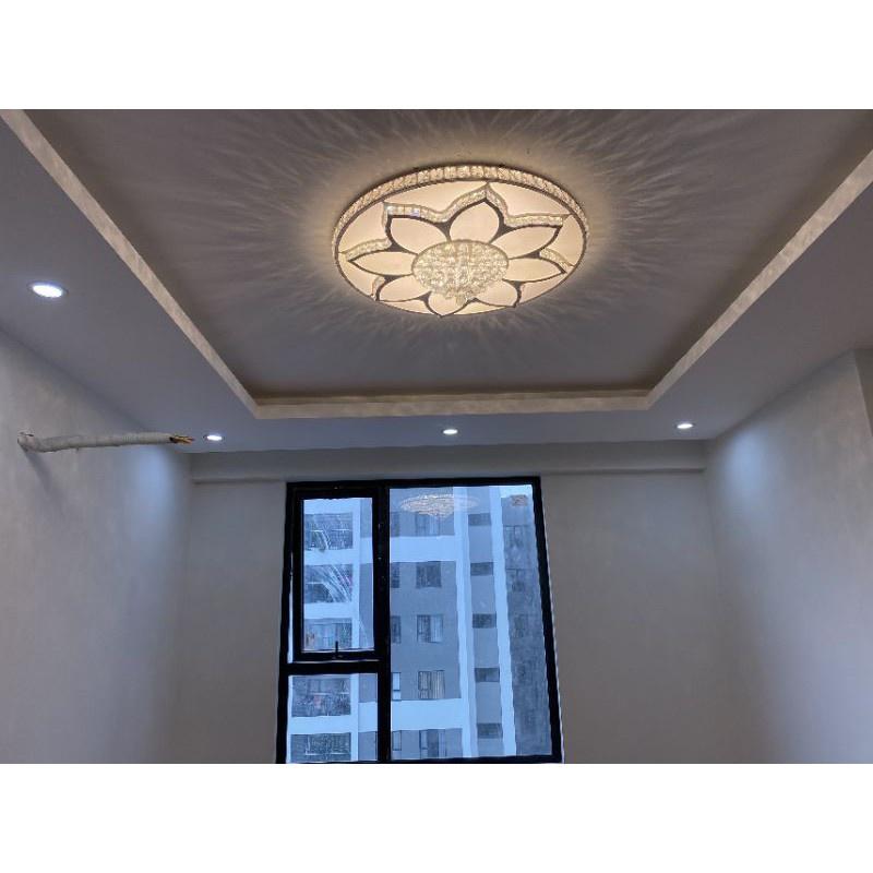 Đèn Ốp Trần Mâm Tròn 8 Cánh Hoa Sen-Tặng Kèm điều khiển hq highting
