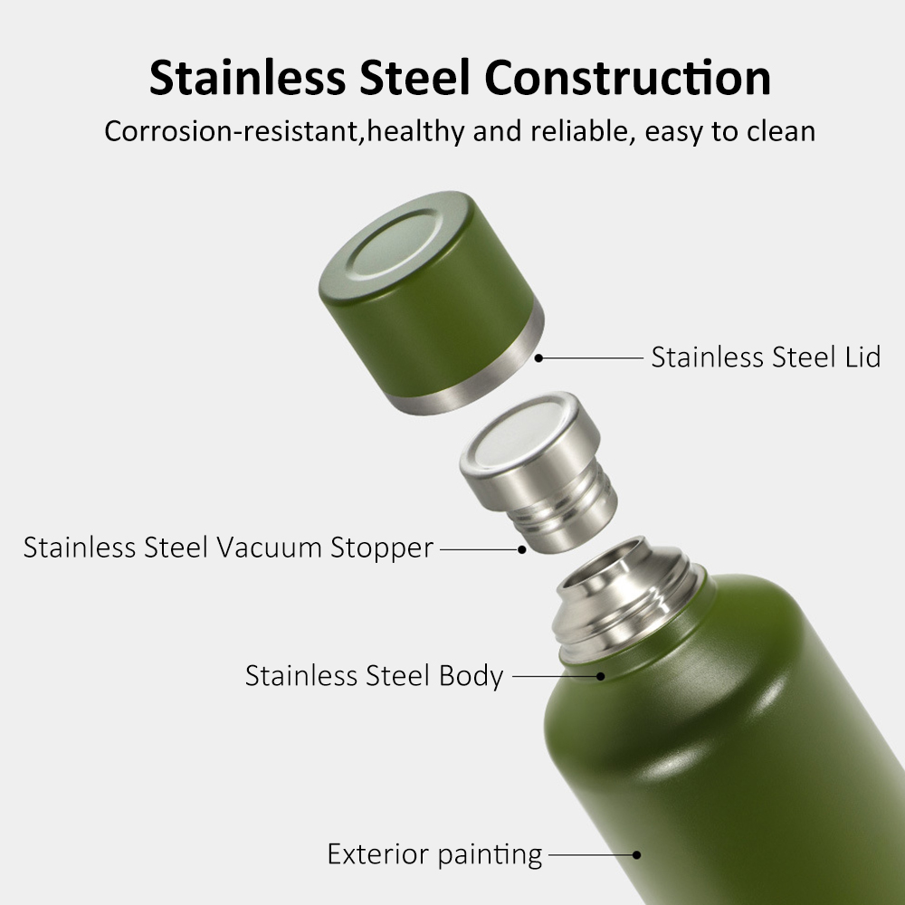 Bình nước bằng thép không gỉ cách nhiệt chân không 2L