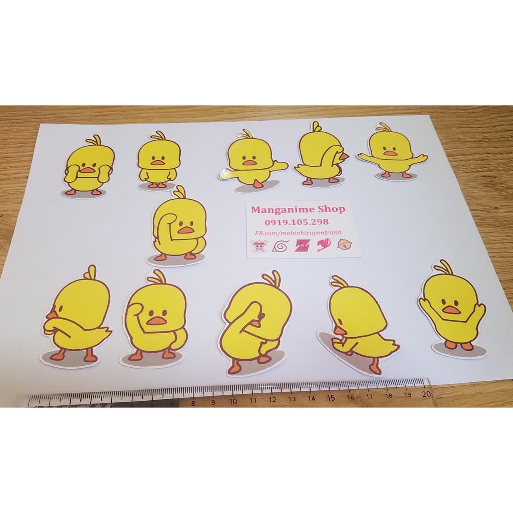 Bộ 11 sticker Vịt con bóc dán siêu cute