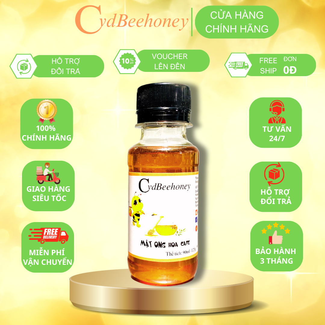 Mật Ong Nguyên Chất Hoa Cafe Cvdbeehoney Loại 90ml (125g) - Coffee Flower Honey