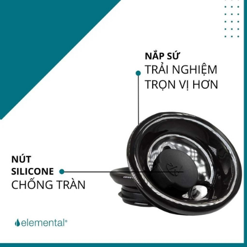 [ Hàng chính hãng – Thương hiệu Mỹ] Ly giữ nhiệt Artisan Elemental 360ml màu vân đá, giữ nhiệt vượt trội, inox 304, FDA Hoa Kì, nắp sứ sang trọng