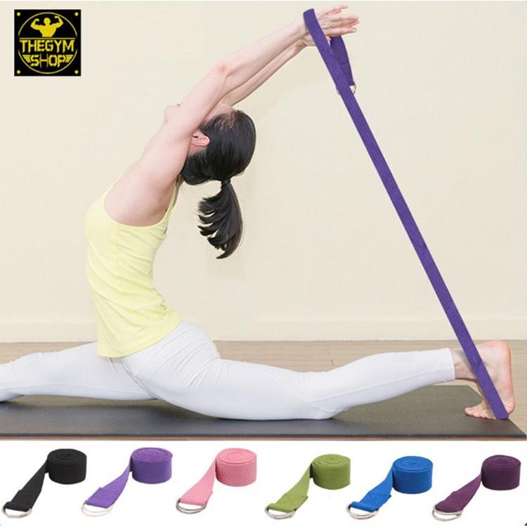 Dây tập Yoga Cotton loại tốt giá rẻ 1m6 x3,5cm (Yoga Strap)