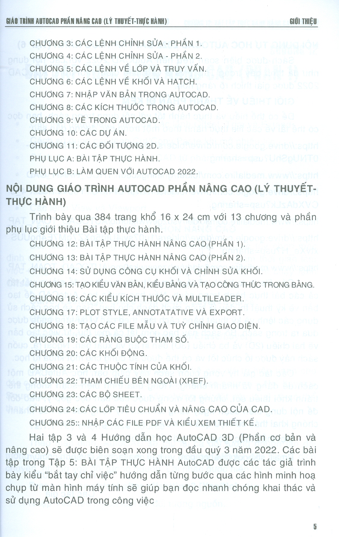 Combo 2 cuốn GIÁO TRÌNH AUTOCAD - PHẦN CƠ BẢN + NÂNG CAO (LÝ THUYẾT - THỰC HÀNH) (Dùng cho các phiên bản Autocad 2022-2021)