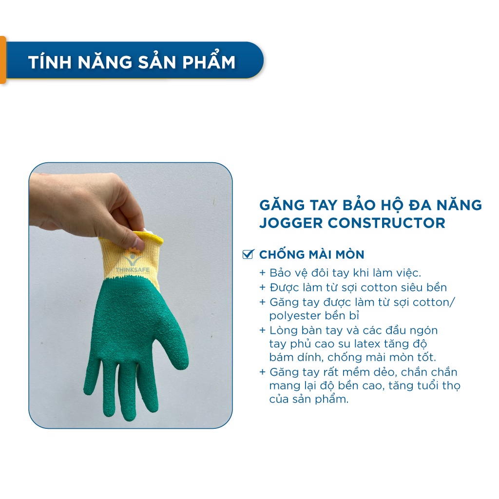 Găng tay đa dụng siêu bám Safety Jogger Constructo bao tay thoáng khí ôm tay sử dụng đa năng