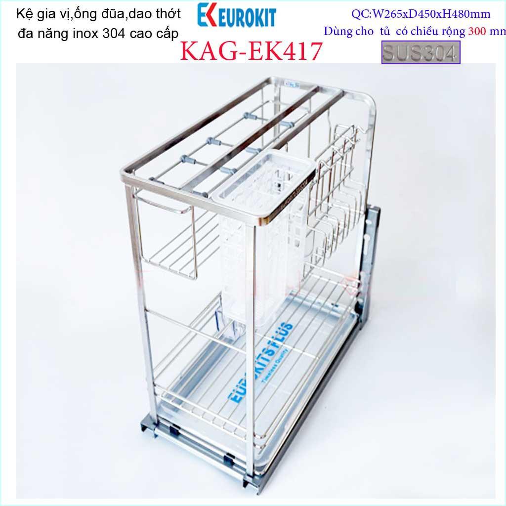Kệ Gia vị Ray kéo Inox304, kệ đựng gia vị Euro ray giảm chấn, khuyến mãi phí lắp đặt trong TPHCM