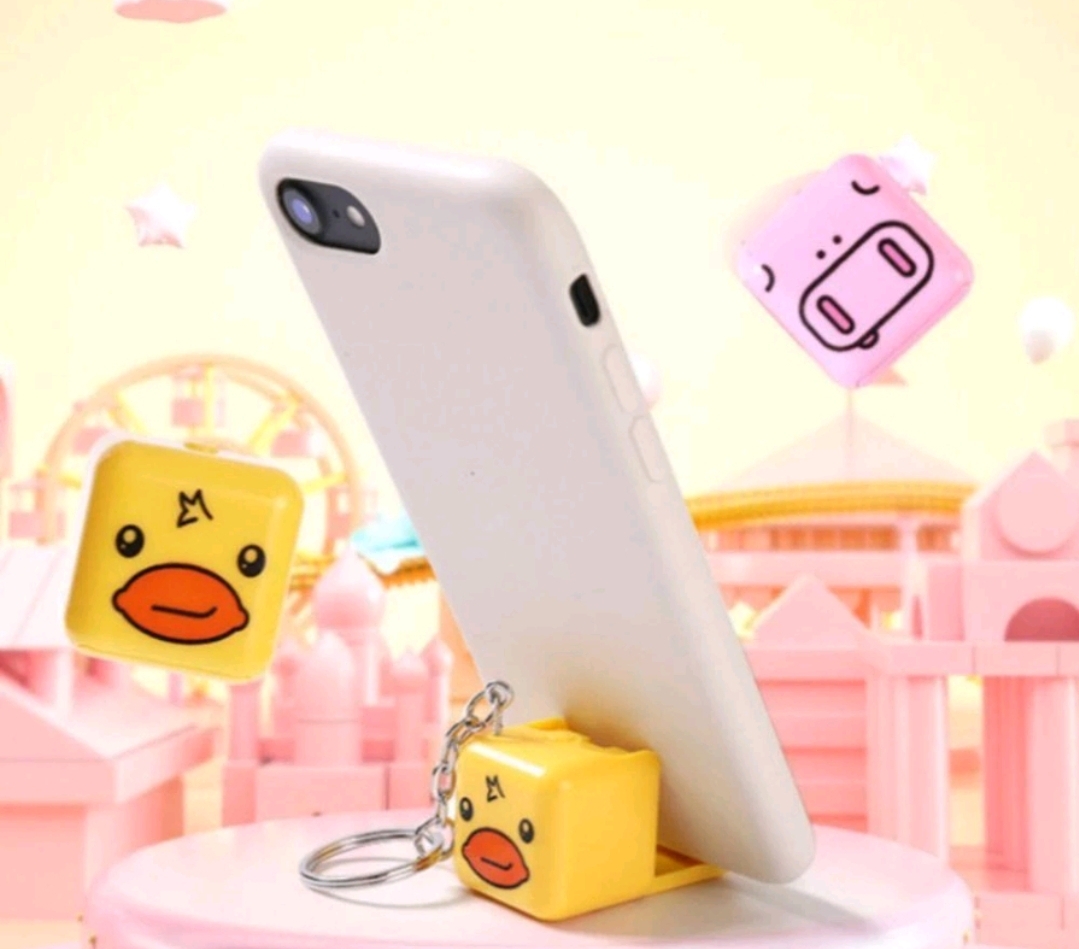Giá đỡ điện thoại di động kiêm móc treo chìa khoá. đồ trang sức hoạt hình sáng tạo Icon Đáng yêu