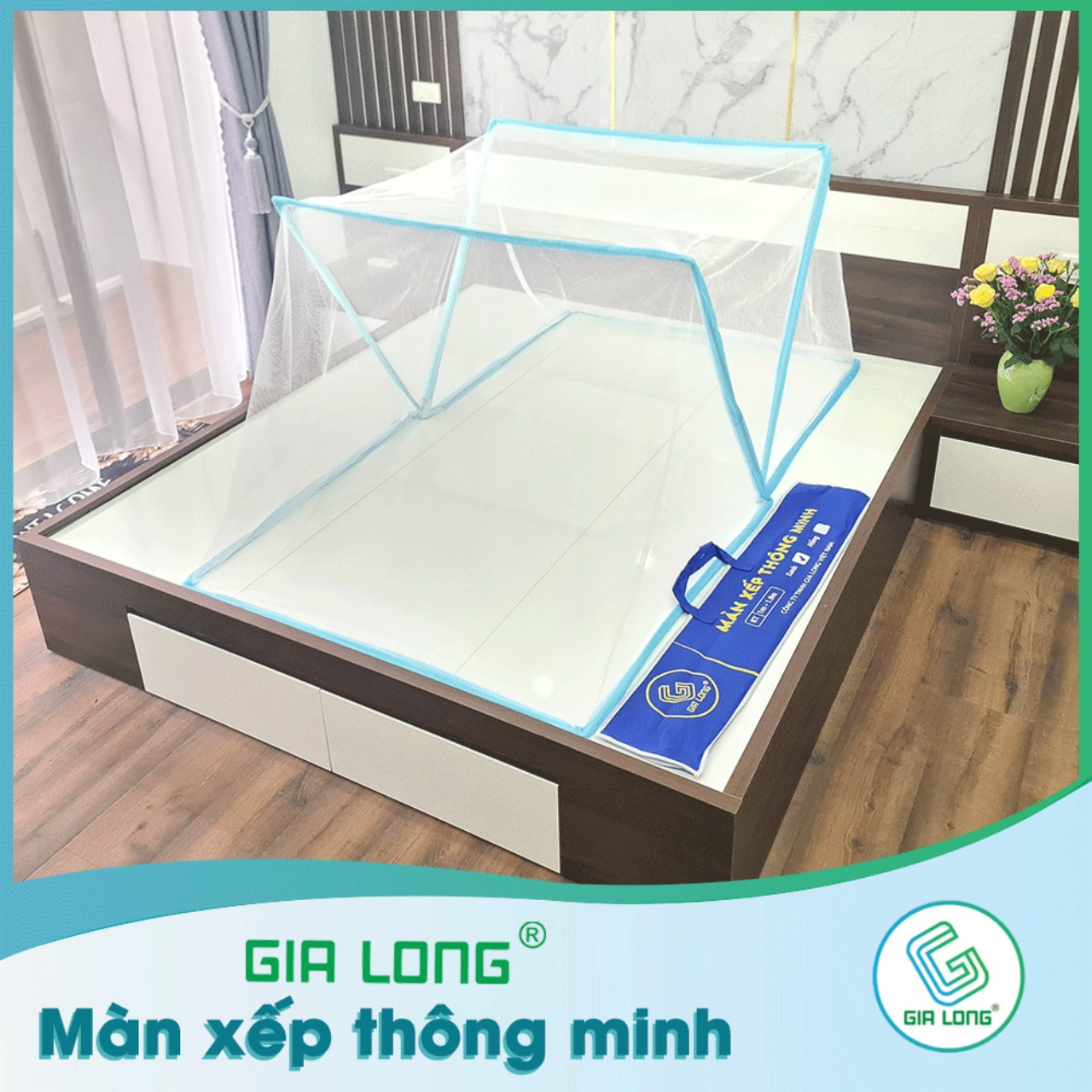 Màn, mùng chụp tự bung, màn chụp thông minh,mùng thông minh (160cm x 200 cm)