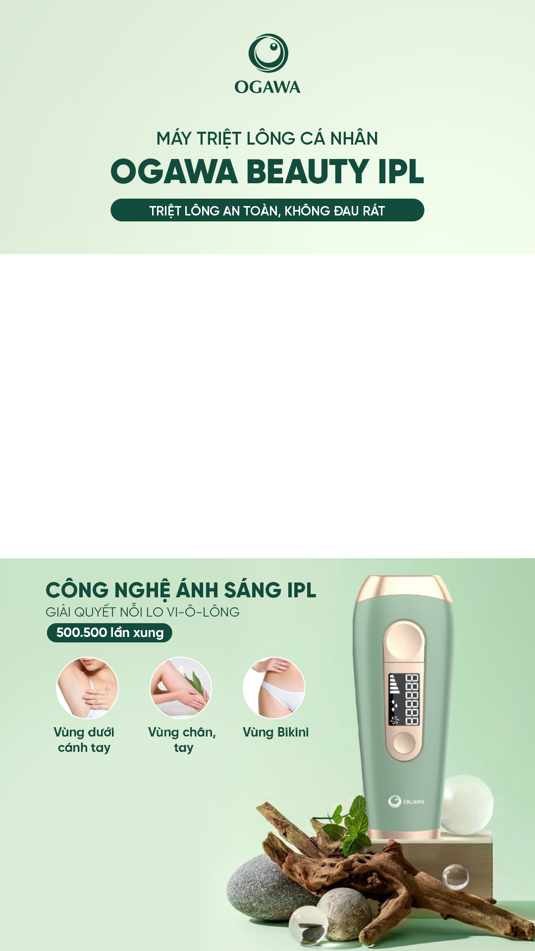 Thiết bị triệt lông cầm tay XPRE134 OGAWA Beauty - Hair Removal Device