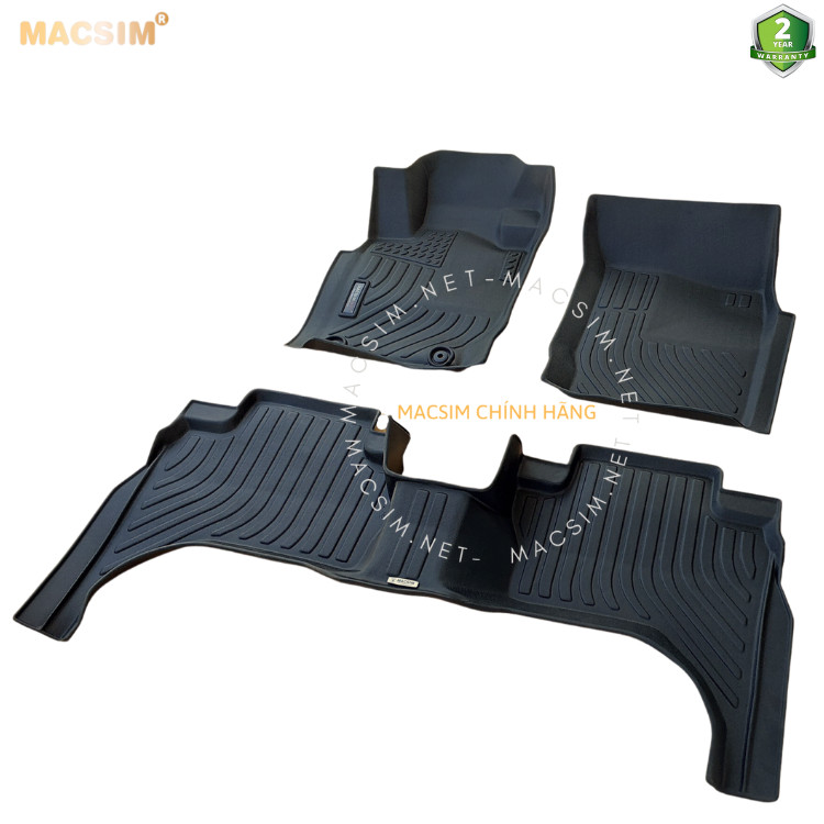 Hàng loại II Thảm lót sàn xe ô tô Mitsubishi Triton 2016-đến nay Nhãn hiệu Macsim chất liệu nhựa TPE cao cấp màu đen