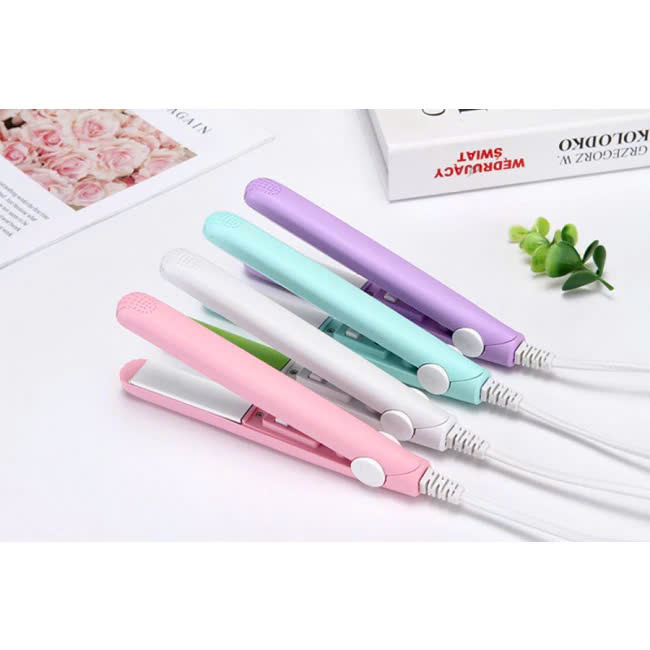 Phụ kiện tóc -Dụng cụ dập tóc   mini có hộp ,  nhiều chức năng , nhỏ gọn tiện lợi khi đi du lịch