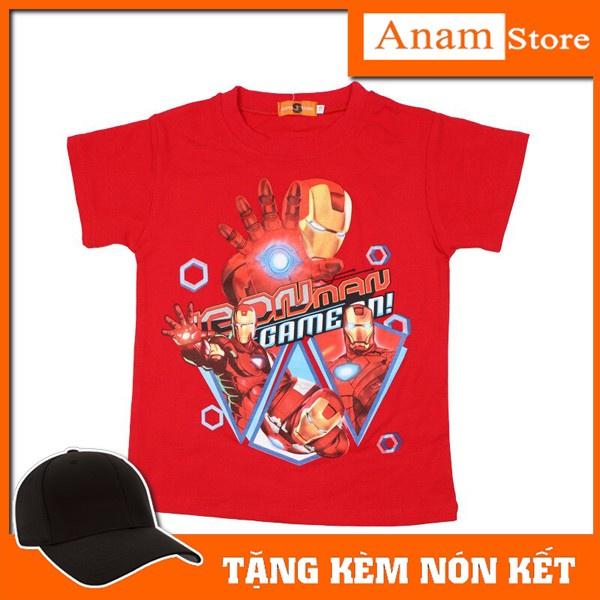 Áo thun trẻ em Iron Nam, Tặng Kèm nón kết, Có size Người Lớn, Anam Store