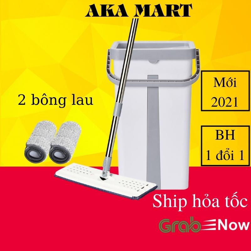 Cây lau nhà tự vắt thông minh 360 độ 2 ngăn TAKORA Bộ chỗi lau nhà chính hãng, tự tách nước bẩn, nhựa PP mới 100% rất dẻo rất bền sử dụng cho gia đình hoặc cho công nghiệp