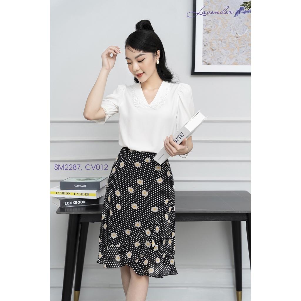 Áo sơ mi trắng công sở cổ bèo siêu xinh
