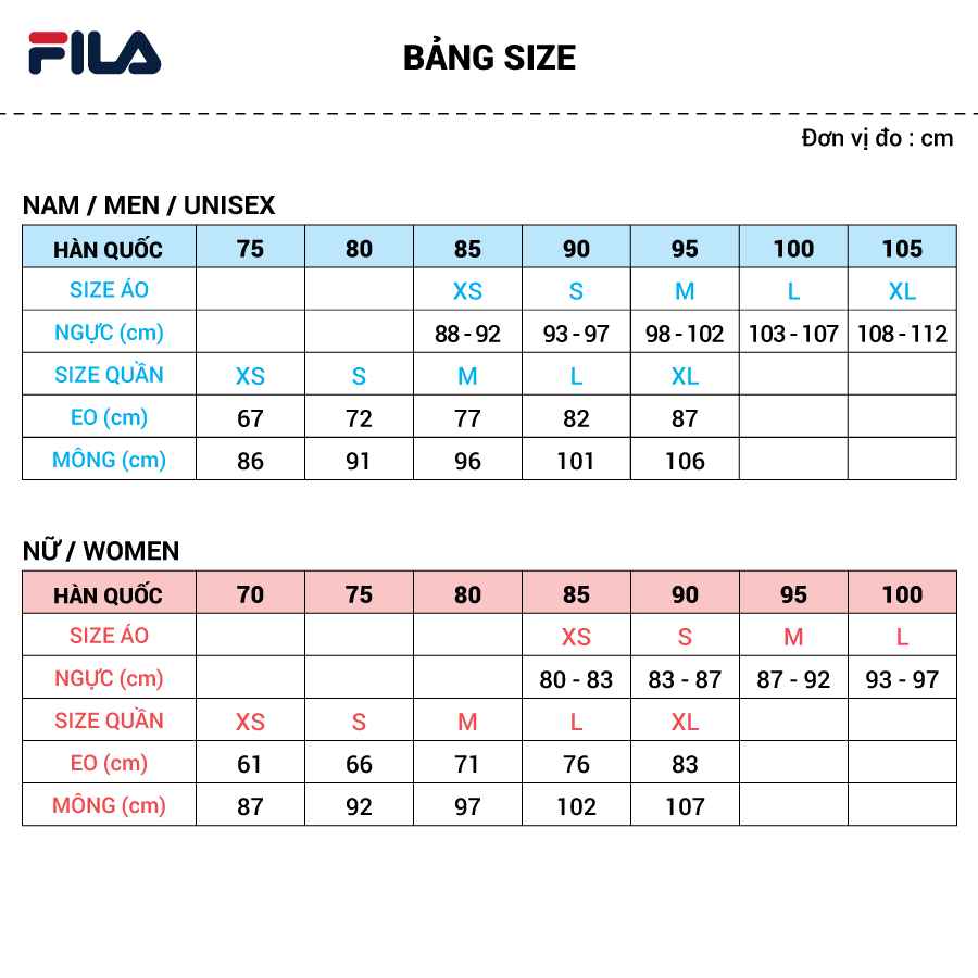 Áo thun tay ngắn thời trang unisex Fila Color matching point - FE2RSD5106X