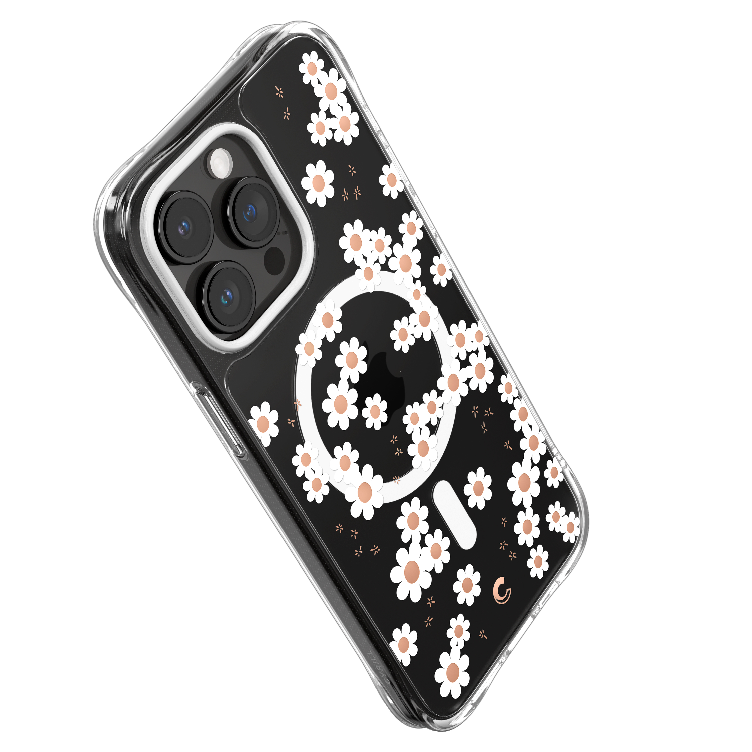 Ốp lưng dành cho iPhone 15 Pro Max Spigen Cecile White Daisy Mag - Hàng Chính Hãng