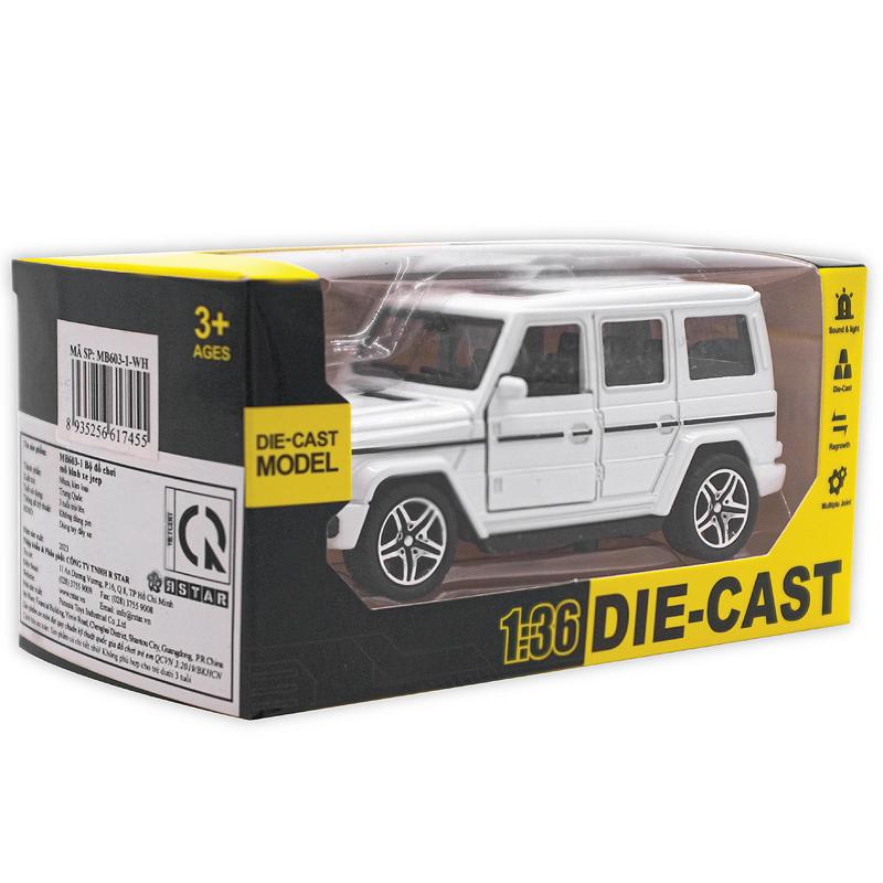 Đồ Chơi Mô Hình Xe Jeep Die-Cast - R Star MB603-1-WH - Màu Trắng