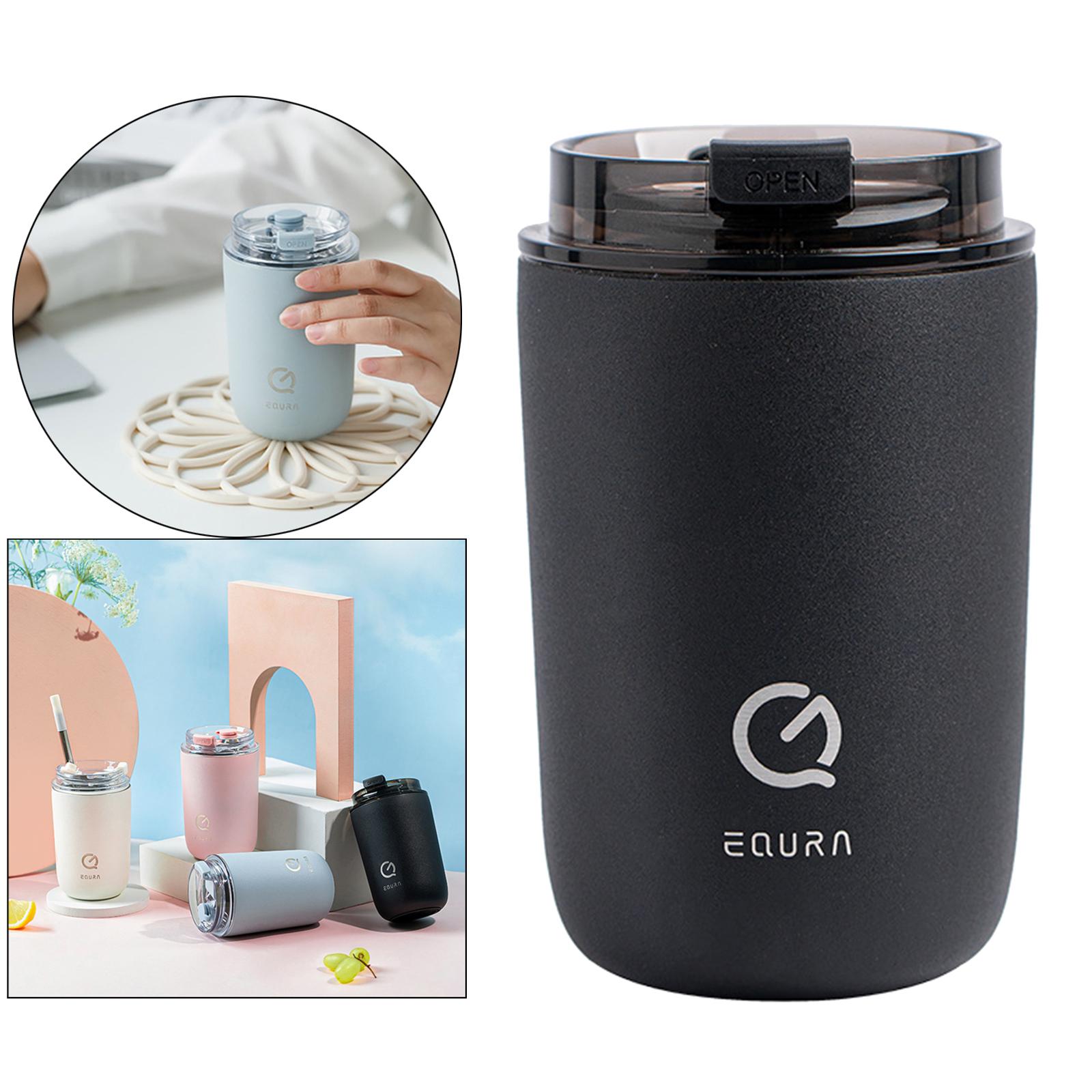 280ml Travel Tumbler Insulated 304 Stainless Steel Coffee Cup with Lid & Straws Hot & Cold Coffee Cup for Backpacking, Camping, Office or Car