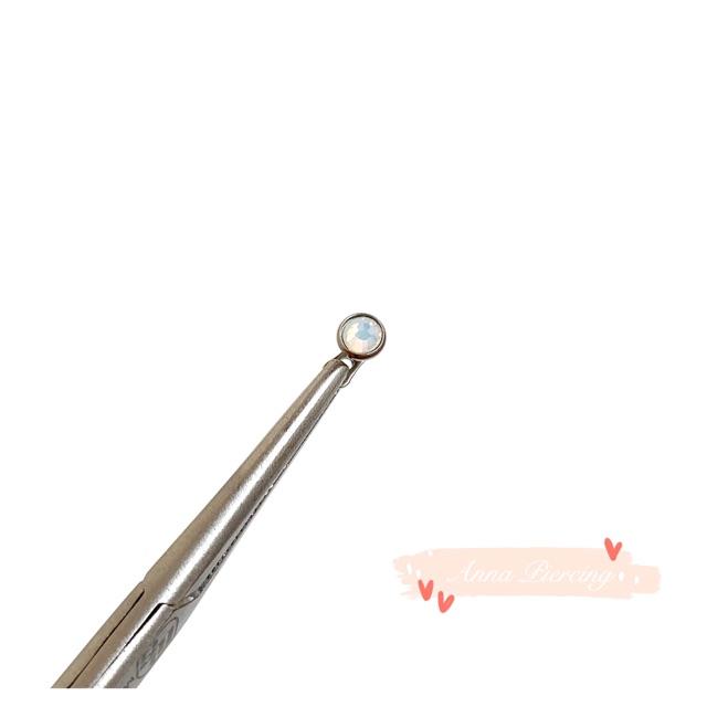 Khuyên dermal chân titanium đá ngọc 4mm - XUÂN SHOP