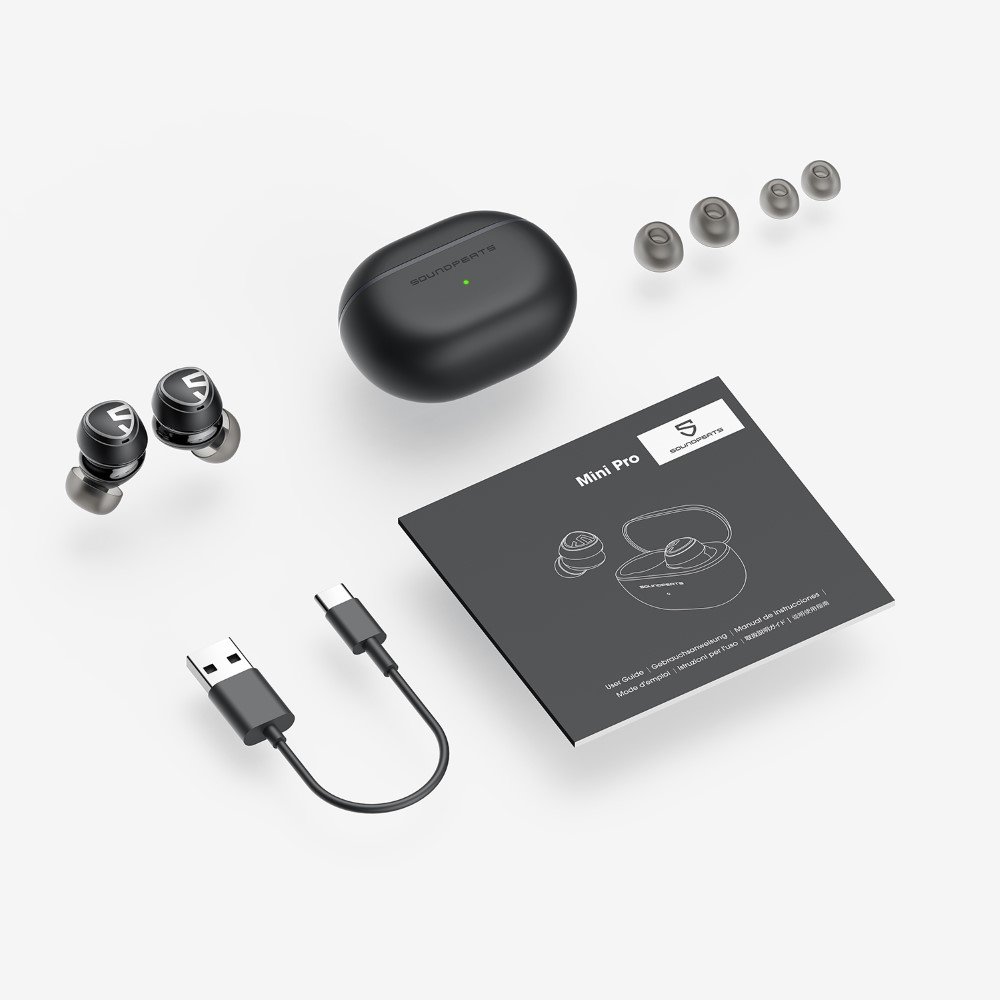Tai Nghe Bluetooth 5.2 Soundpeats Mini Pro ️ Chống ồn chủ động (ANC) + Xuyên Âm ️ Game Mode ️ Chip QCC3040 ️ - Hàng nhập khẩu